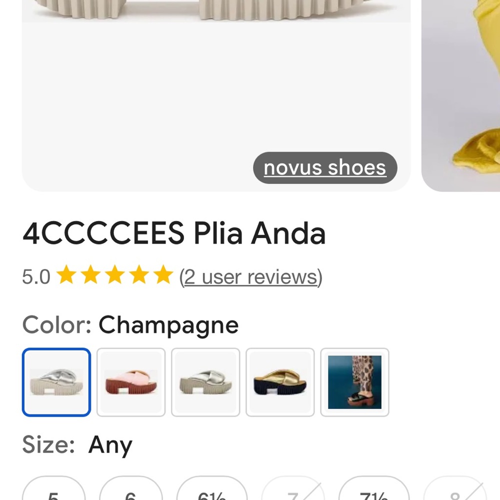 4CCCCEES Plia Anda, only worn a few times. Excellent condition.